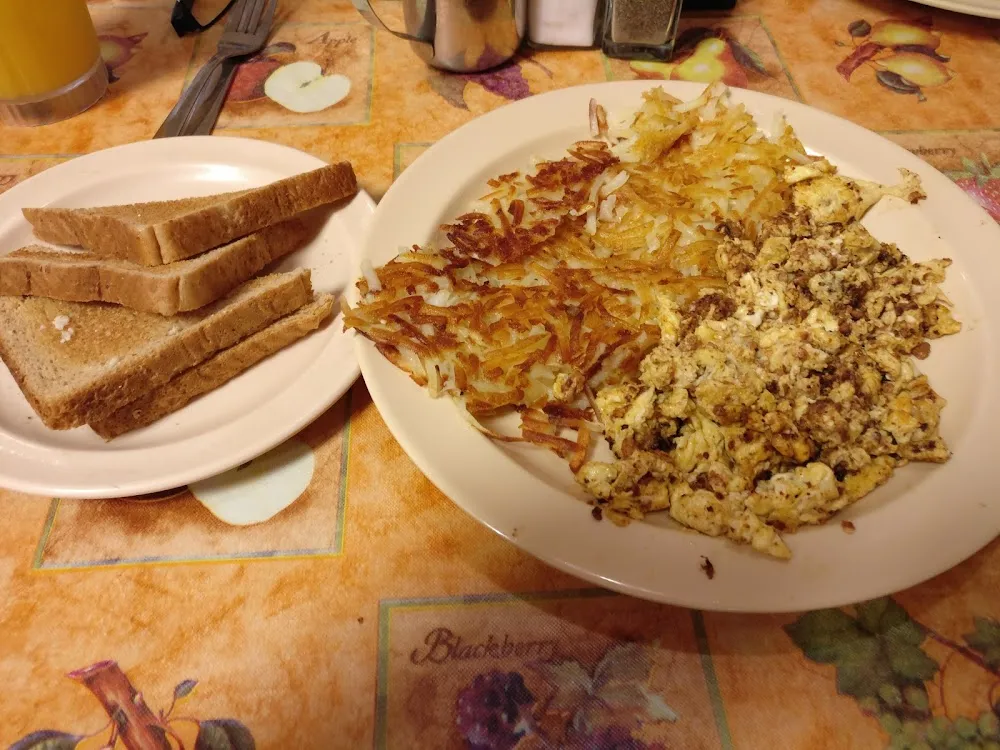 Hash Browns and Wheat Toast